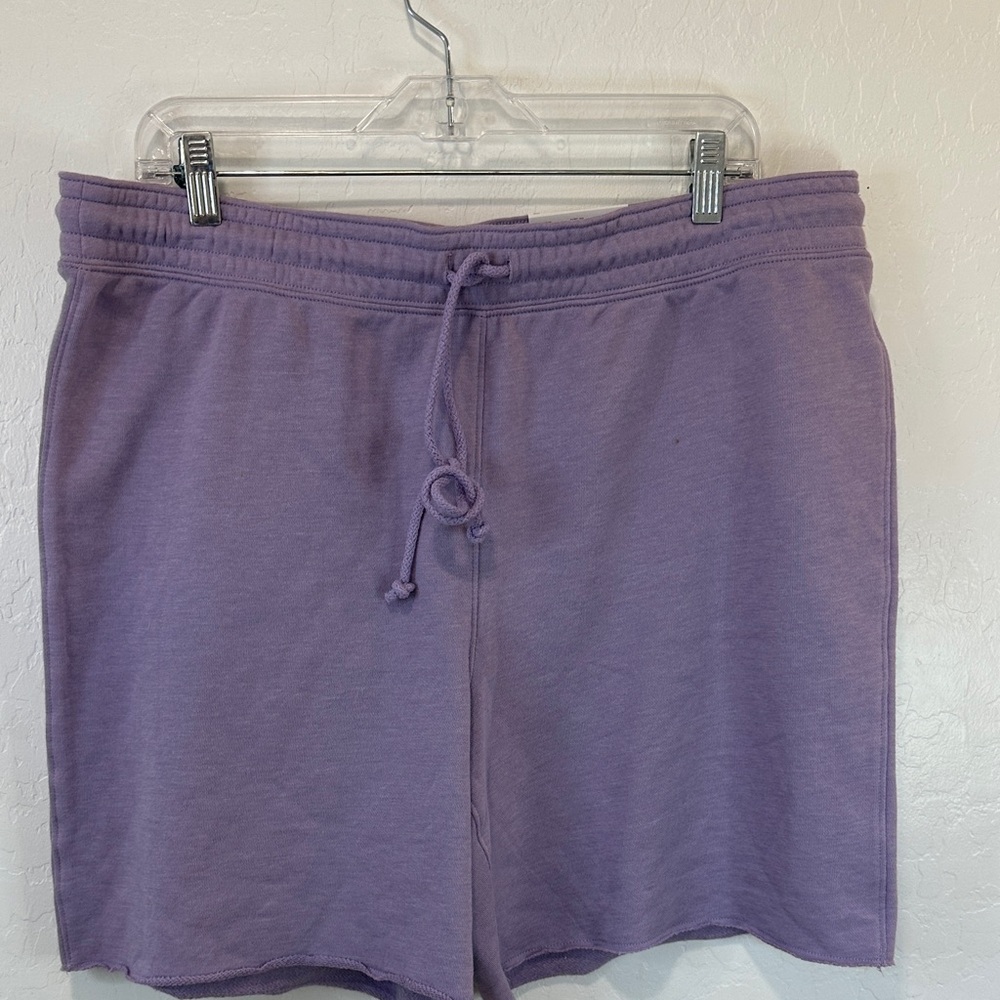 NEW women’s 0X Sonoma Lavender purple Women's Plus Cozy shorts stretch cotton‎